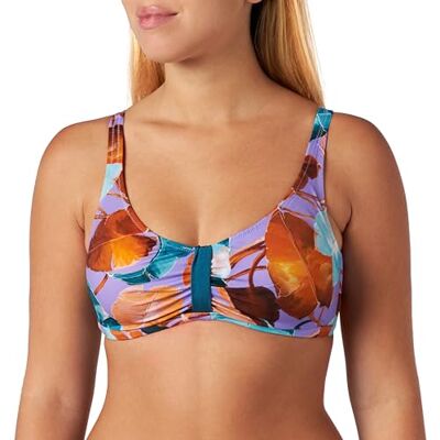 Dagi Haut de bikini amincissant tendance pour femme, Lilas Vert pétrole, 46 Dagi Haut de bikini amincissant tendance pour femme, Lilas Vert pétrole, 46