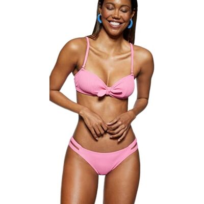 Koton Bas de bikini tissé pour femme Détail du maillot de bain, Rose (909), 40 Koton Bas de bikini tissé pour femme Détail du maillot de bain, Rose (909), 40