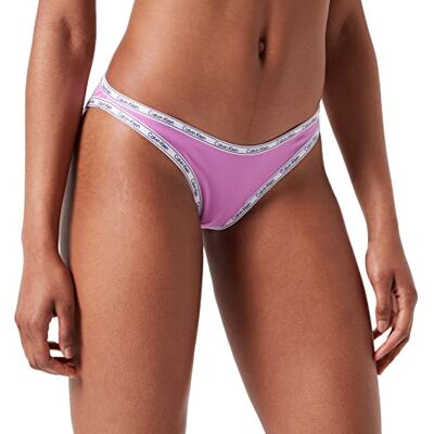 Calvin Bas de bikini Cheeky à jambe haute pour femme, Couleur Helio, XS Calvin Bas de bikini Cheeky à jambe haute pour femme, Couleur Helio, XS