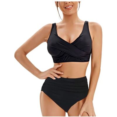 CHENWEIHAI Maillot de bain bikini femme maillot de bain sexy imprimé grande taille bikini dos nu lacets taille haute deux maillot de bain femme CHENWEIHAI Maillot de bain bikini femme maillot de bain sexy imprimé grande taille bikini dos nu lacets taille haute deux maillot de bain femme