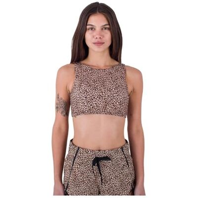 Hurley Max Leopard High Neck 2 Way Top Haut de bikini Femme Hurley Max Leopard High Neck 2 Way Top Haut de bikini Femme