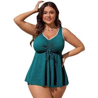 APGLSXY Maillot de bain 2 pièces pour femme Couverture complète Tankini taille haute Dos en U Extensible et confortable Tenue de plage et de piscine Ensemble short de bain pour femme APGLSXY Maillot de bain 2 pièces pour femme Couverture complète Tankini taille haute Dos en U Extensible et confortable Tenue de plage et de piscine Ensemble short de bain pour femme