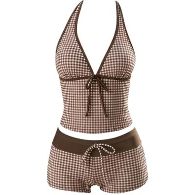 APGLSXY 1 ensemble tankini à pois ronds pour femme en tissu polyester avec technologie de séchage rapide pour s'amuser en plein air avec col en V noué APGLSXY 1 ensemble tankini à pois ronds pour femme en tissu polyester avec technologie de séchage rapide pour s'amuser en plein air avec col en V noué