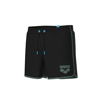arena Men's Big Logo Borders Beach Short Black-Sage arena Men's Big Logo Borders Beach Short Black-Sage