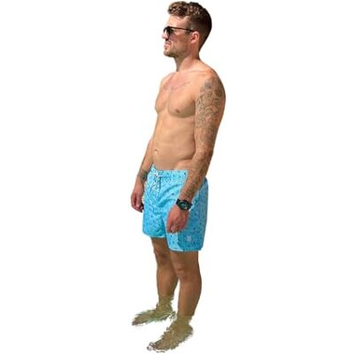 Haute pression Surf de Bain Homme, Bb101 Rayures Turquoise et Blanche, Dessin Hirondelle Maillot de bain Homme (lot de 1) Haute pression Surf de Bain Homme, Bb101 Rayures Turquoise et Blanche, Dessin Hirondelle Maillot de bain Homme (lot de 1)