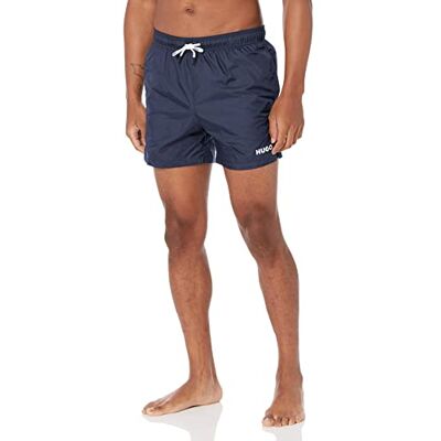 HUGO Mens Small Logo Quick Dry Swim Trunks, Basic Navy, Large US HUGO Mens Small Logo Quick Dry Swim Trunks, Basic Navy, Large US