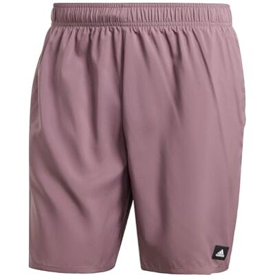adidas Homme Solid CLX Classic-Length Swim Shorts, Shadow Fig/Black, M adidas Homme Solid CLX Classic-Length Swim Shorts, Shadow Fig/Black, M