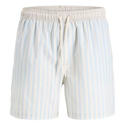 JACK & JONES Jpstkauai Boxer Stripe Swim Shorts, Celestial Bleu, L Homme JACK & JONES Jpstkauai Boxer Stripe Swim Shorts, Celestial Bleu, L Homme