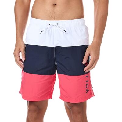 Nautica Quick Dry Classic Logo Tri-block Series Swim Trunk Maillot Homme (lot de 1) Nautica Quick Dry Classic Logo Tri-block Series Swim Trunk Maillot Homme (lot de 1)