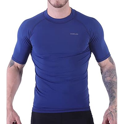 H.MILES Rashguard Gilet rashguard à manches courtes pour homme Noir Snorkeling Natation Surf Combinaison de plongée Protection UV T-shirt à manches courtes H.MILES Rashguard Gilet rashguard à manches courtes pour homme Noir Snorkeling Natation Surf Combinaison de plongée Protection UV T-shirt à manches courtes