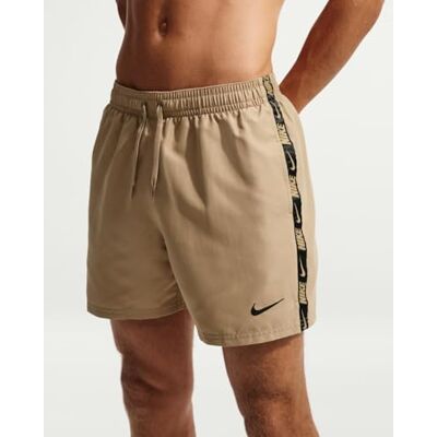 NIKE Swim Breaker Logo Tape 5" Volley Short Parachute Beige NIKE Swim Breaker Logo Tape 5" Volley Short Parachute Beige