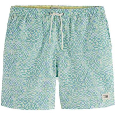 Scotch & Soda Mini-printed Mid-length Swimshort Short de surf Homme Scotch & Soda Mini-printed Mid-length Swimshort Short de surf Homme