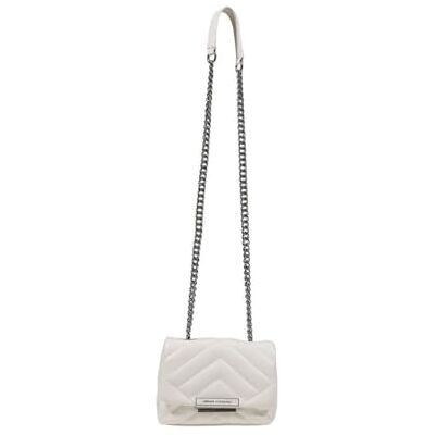 Giorgio Armani EXCHANGE Sac à bandoulière Messenger en cuir synthétique pour femme Blanc Giorgio Armani EXCHANGE Sac à bandoulière Messenger en cuir synthétique pour femme Blanc