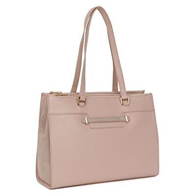 Hexagona Petit sac à main femme en cuir de vachette lisse avec 2 anses Collection Cosmo Noir 37 x 27 x 14,5 cm Hexagona Petit sac à main femme en cuir de vachette lisse avec 2 anses Collection Cosmo Noir 37 x 27 x 14,5 cm
