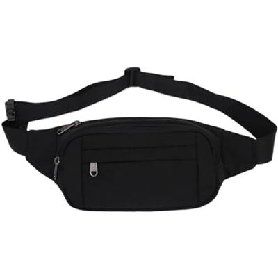 SKPVPOKOYL Mode hommes femmes taille sac décontracté Fanny Pack sac à main grand téléphone ceinture pochette toile en plein air voyage hanche sacs(Black) SKPVPOKOYL Mode hommes femmes taille sac décontracté Fanny Pack sac à main grand téléphone ceinture pochette toile en plein air voyage hanche sacs(Black)