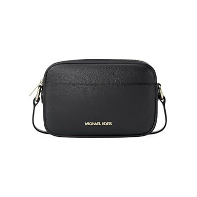 Michael Kors Jet Set Small Pebbled Leather Camera Crossbody Bag Black Michael Kors Jet Set Small Pebbled Leather Camera Crossbody Bag Black