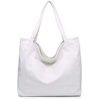 NICOLE & DORIS Grand sac fourre-tout moderne en cuir imperméable pour femme NICOLE & DORIS Grand sac fourre-tout moderne en cuir imperméable pour femme