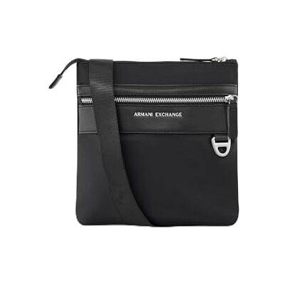 Giorgio Armani Exchange Las Vegas Sac à bandoulière zippé pour homme avec logo en métal Noir/noir Giorgio Armani Exchange Las Vegas Sac à bandoulière zippé pour homme avec logo en métal Noir/noir