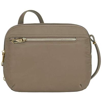 Travelon Sac à main de voyage antivol sur mesure pour femme, Sable, 9.5 x 7.5 x 2.5, Organiseur antivol sur mesure Est/Ouest Chrossbody Travelon Sac à main de voyage antivol sur mesure pour femme, Sable, 9.5 x 7.5 x 2.5, Organiseur antivol sur mesure Est/Ouest Chrossbody