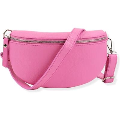 Blade Sac banane en cuir véritable, sac à bandoulière élégant pour femme, sac à bandoulière de qualité supérieure avec fermeture éclair, sac à main, sac banane, Rose, Einheitsgröße Blade Sac banane en cuir véritable, sac à bandoulière élégant pour femme, sac à bandoulière de qualité supérieure avec fermeture éclair, sac à main, sac banane, Rose, Einheitsgröße