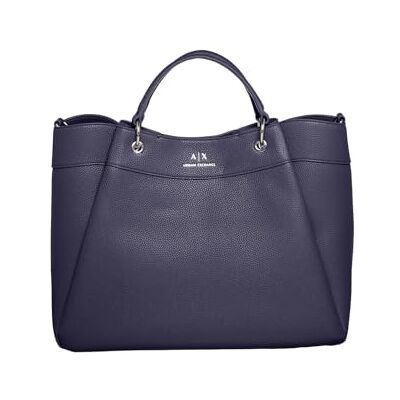Giorgio Armani Exchange Sac de courses pour femme, motif vague, logo sur le devant, capitaine ciel, Sky Captain, Einheitsgröße Giorgio Armani Exchange Sac de courses pour femme, motif vague, logo sur le devant, capitaine ciel, Sky Captain, Einheitsgröße