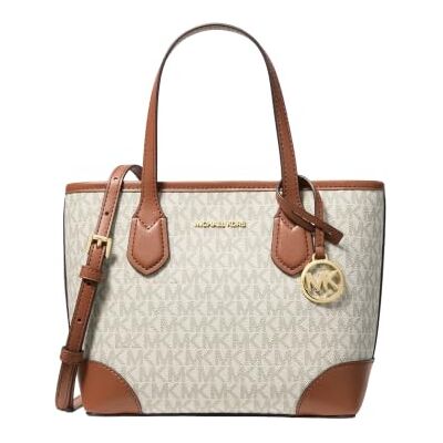 Michael Kors Eva Extra-Small Signature Logo Convertible Tote Bag Vanilla Michael Kors Eva Extra-Small Signature Logo Convertible Tote Bag Vanilla