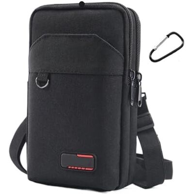 FJOADNVM Sac banane pour téléphone portable Pour sports de plein air Petit sac à bandoulière Unisexe Grande capacité Zéro portefeuille Pochette pour téléphone portable, Double fermeture éclair FJOADNVM Sac banane pour téléphone portable Pour sports de plein air Petit sac à bandoulière Unisexe Grande capacité Zéro portefeuille Pochette pour téléphone portable, Double fermeture éclair