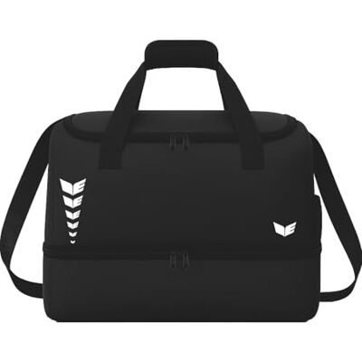 Erima Sac de sport moderne unisexe avec compartiment inférieur (7232620), noir, taille M Erima Sac de sport moderne unisexe avec compartiment inférieur (7232620), noir, taille M