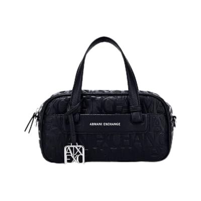 Giorgio Armani Exchange A X Liz Pebble Bauletto pour femme, noir, petite taille Giorgio Armani Exchange A X Liz Pebble Bauletto pour femme, noir, petite taille
