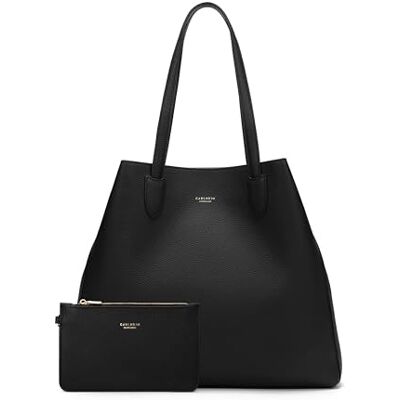 Carlheim , Gotland Sac à main en cuir véritable Evelyn Noir, noir, Talla única Carlheim , Gotland Sac à main en cuir véritable Evelyn Noir, noir, Talla única
