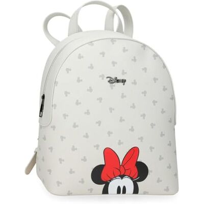 Disney Joumma Bowlogue Minnie Sac à Dos de Promenade Beige 23x26.5x11.5 cm PU et Polyester 7.01L Disney Joumma Bowlogue Minnie Sac à Dos de Promenade Beige 23x26.5x11.5 cm PU et Polyester 7.01L