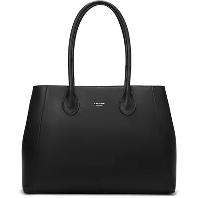 Carlheim , Gotland Genuine Leather Collection, Selena Genuine Leather Handbag (Black), Noir, Taglia unica Carlheim , Gotland Genuine Leather Collection, Selena Genuine Leather Handbag (Black), Noir, Taglia unica