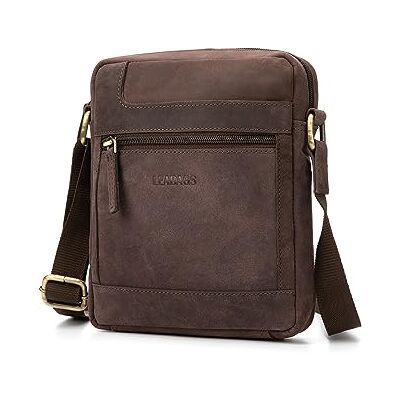 LEABAGS Petit sac à bandoulière en cuir pour homme I Messenger Bag avec bandoulière I Sac de voyage pour homme I Sac de transport I Sac à main LEABAGS Petit sac à bandoulière en cuir pour homme I Messenger Bag avec bandoulière I Sac de voyage pour homme I Sac de transport I Sac à main