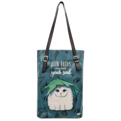 DOGO Sac à bandoulière végétalien pour femme Sac à bandoulière Rain Drops May Heal Your Soul, Bleu. DOGO Sac à bandoulière végétalien pour femme Sac à bandoulière Rain Drops May Heal Your Soul, Bleu.