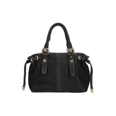 Gave Lux Sac à Épaule Femme Cuir Suédé Noir avec Fermeture Éclair et Bandoulière Réglable Gave Lux Sac à Épaule Femme Cuir Suédé Noir avec Fermeture Éclair et Bandoulière Réglable