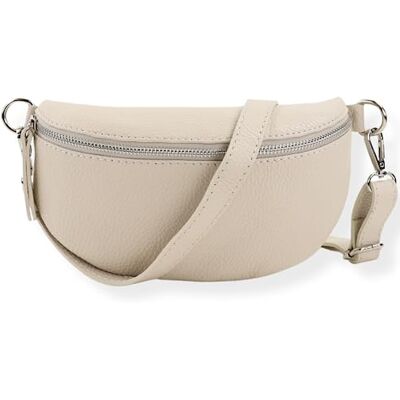 Blade Sac banane en cuir véritable, bandoulière élégante pour femme, de qualité supérieure avec fermeture éclair, main, Crem, Einheitsgröße Blade Sac banane en cuir véritable, bandoulière élégante pour femme, de qualité supérieure avec fermeture éclair, main, Crem, Einheitsgröße