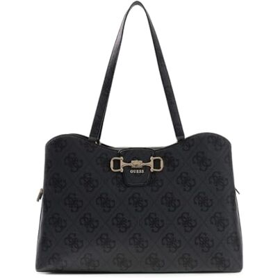 GUESS Sac à bandoulière sac cabas Janie Logo Tote Bag Coal Logo anthracite GUESS Sac à bandoulière sac cabas Janie Logo Tote Bag Coal Logo anthracite