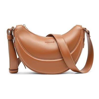 Expatrié Livia Half Moon Bag Sac à bandoulière pour femme en cuir végétalien hydrofuge Expatrié Livia Half Moon Bag Sac à bandoulière pour femme en cuir végétalien hydrofuge