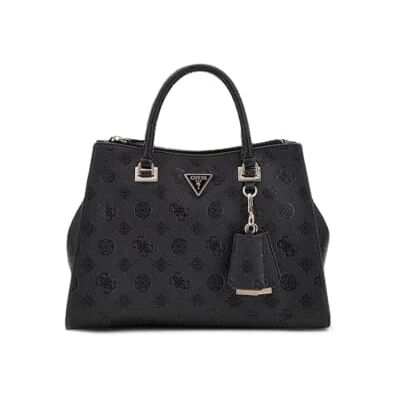 GUESS sac à main sac à épaule bandoulière Cresidia II Society Satchel Black Logo noir GUESS sac à main sac à épaule bandoulière Cresidia II Society Satchel Black Logo noir