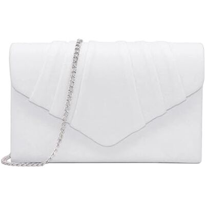 Milisente Pochette élégante en daim pour femme Sac à bandoulière classique Petit sac à bandoulière, Blanc., S, Style contemporain Milisente Pochette élégante en daim pour femme Sac à bandoulière classique Petit sac à bandoulière, Blanc., S, Style contemporain