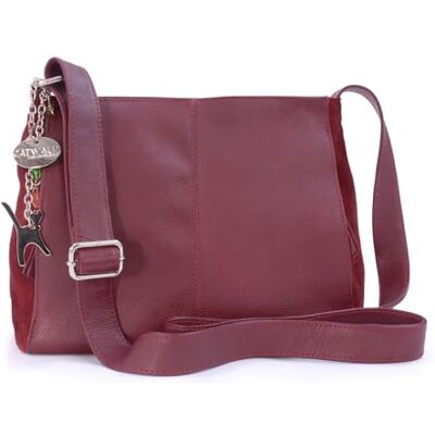 Catwalk Collection Handbags Sac Bandoulière Femme Sac à Main Moyen Cuir et Suède Messenger Bag Avec Bandoulière Réglable Charlotte Catwalk Collection Handbags Sac Bandoulière Femme Sac à Main Moyen Cuir et Suède Messenger Bag Avec Bandoulière Réglable Charlotte