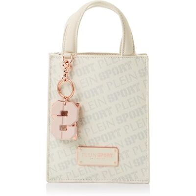 PLEIN SPORT Mini Tote Red Hill, Handbag unisexe adulte, blanc, blanc PLEIN SPORT Mini Tote Red Hill, Handbag unisexe adulte, blanc, blanc