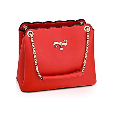 NICOLE & DORIS Petit sac à bandoulière tendance en cuir synthétique avec poignée sur le dessus pour femme avec chaîne NICOLE & DORIS Petit sac à bandoulière tendance en cuir synthétique avec poignée sur le dessus pour femme avec chaîne