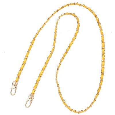 WWPMNQD Poignées de rechange en cuir, bandoulière pour sac à la mode avec chaîne en cuir PU, longueur 60 cm WWPMNQD Poignées de rechange en cuir, bandoulière pour sac à la mode avec chaîne en cuir PU, longueur 60 cm
