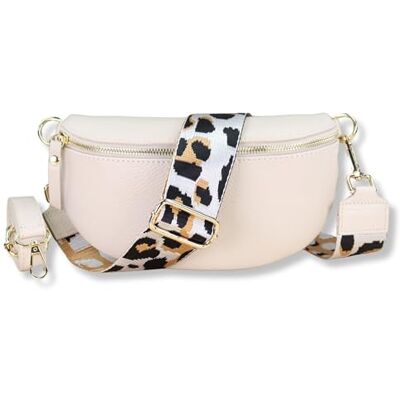 Blade Sac banane doré pour femme en cuir véritable, sac banane élégant pour femme avec 2 larges ceintures à motifs et en cuir amovibles et réglables, sac bandoulière pour femme, sac de poitrine de Blade Sac banane doré pour femme en cuir véritable, sac banane élégant pour femme avec 2 larges ceintures à motifs et en cuir amovibles et réglables, sac bandoulière pour femme, sac de poitrine de
