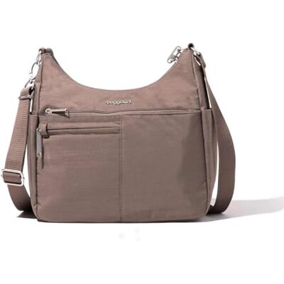 Baggallini Womens Securtex® Anti-theft Free Time Crossbody Bag, Portobello Baggallini Womens Securtex® Anti-theft Free Time Crossbody Bag, Portobello
