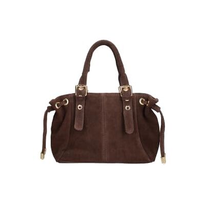 Gave Lux Sac à Épaule Femme Cuir Suédé Noir avec Fermeture Éclair et Bandoulière Réglable Gave Lux Sac à Épaule Femme Cuir Suédé Noir avec Fermeture Éclair et Bandoulière Réglable