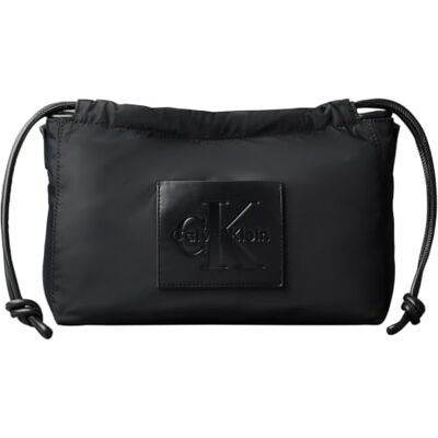 Calvin Petit sac croisé en nylon avec cordon de serrage pour femme LV04F3871G Noir Taille unique Calvin Petit sac croisé en nylon avec cordon de serrage pour femme LV04F3871G Noir Taille unique