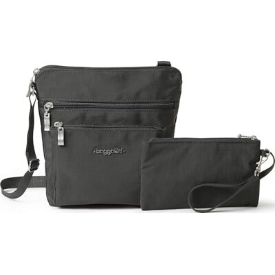 Baggallini Sac à bandoulière pour femme, gris foncé, Einheitsgröße Baggallini Sac à bandoulière pour femme, gris foncé, Einheitsgröße