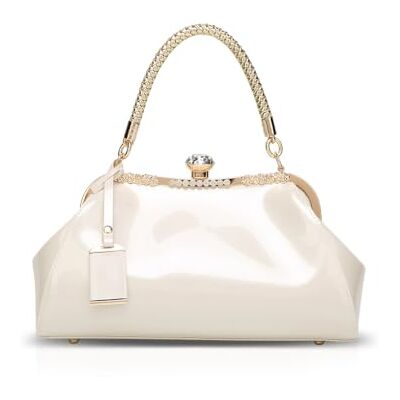 NICOLE & DORIS Sacs à main pour femme pochette femme Cuir verni Sacs de soirée à la mode Sac porté épaule pour la fête NICOLE & DORIS Sacs à main pour femme pochette femme Cuir verni Sacs de soirée à la mode Sac porté épaule pour la fête